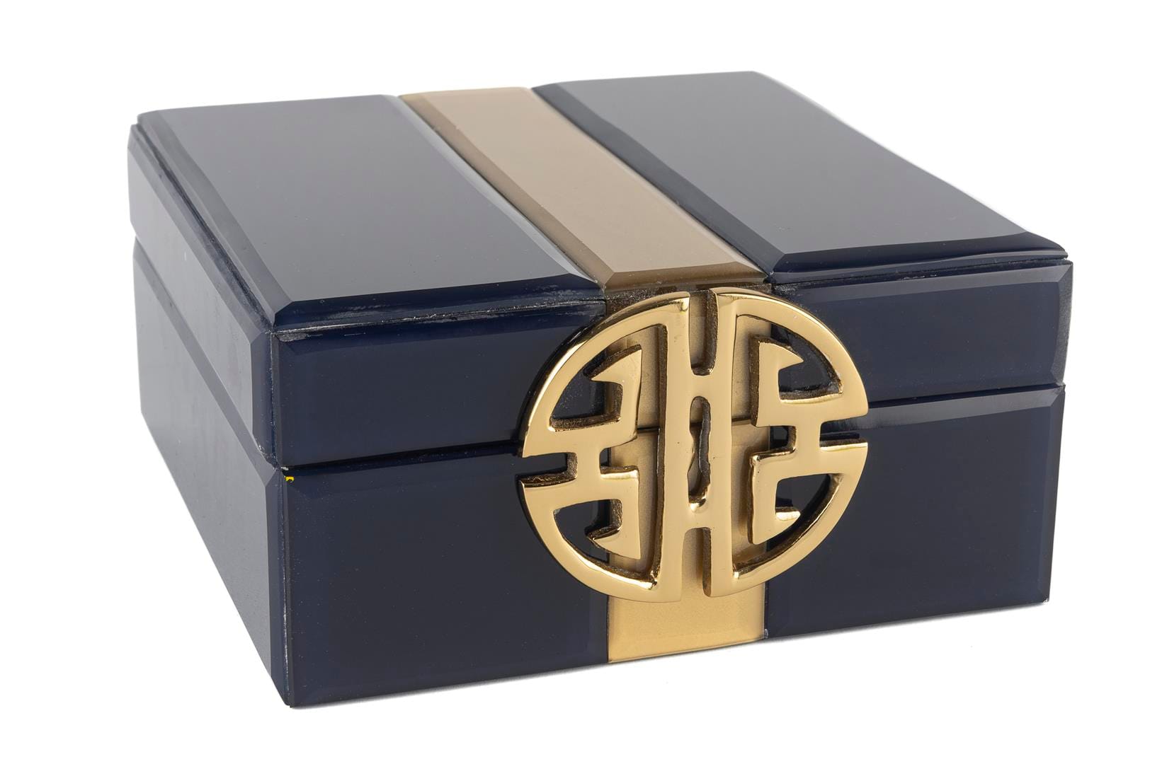 MAVI GOLD CAM TAKI KUTUSU 17x17x8cm