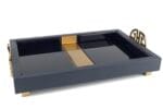 MAVI GOLD CAM TEPSI 38x25x5cm
