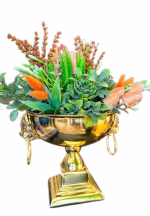Lion Bowl Gold Vazo Aranjman