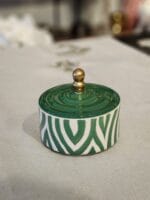 SERAMIK KAPAKLI KUTU YESIL