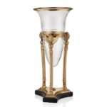 ZEUS KONIK CAMLI BRASS BUYUK BOY VAZO 60 CM