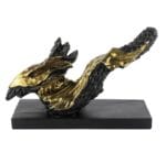 Siyah Gold Dal Dekoratif Resin Obje 40x16x26cm