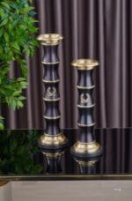 DÖKÜM PİRİNÇ BAMBU ŞAMDAN 48CM