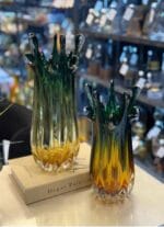 YEŞİL-SARI CAM VAZO 40 CM