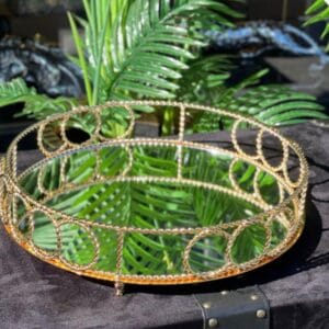 HALKALI 40 CM YUVARLAK TEPSİ ALTIN