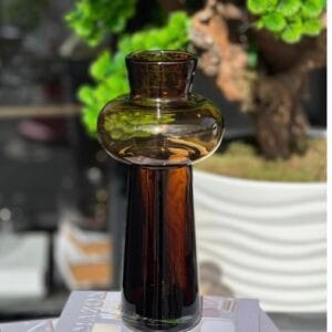 İTHAL VOLESSA AMBER CAM VAZO BÜYÜK