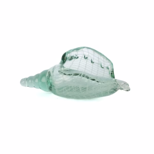 YEŞİL İSTİRİDYE CAM DEKORASYON OBJE 22X9 CM