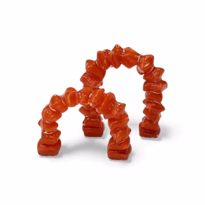 DOMİNOES CAM DEKOR TURUNCU SET