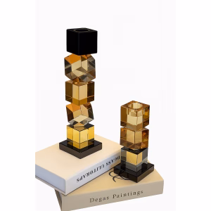 KRİSTAL PRİZMATİK MUMLUK BAL RENGİ