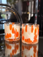 TURUNCU BEYAZ MURANO MUM 10 cm